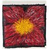 Image 2 : Original Ruby Passion Oil on Canvas by Artist Helen Petri w/ COA 21" x 21" Unframed, Unstretched