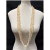 Image 1 : Niihau Shell 3-Strand Kahiko Lei Moanaloa, Momi Ke'oke'o w/ Cowry Clasp & COA 40"L