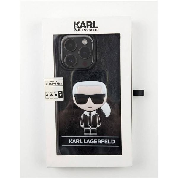 Karl Lagerfeld iPhone 13 Pro Max Case Black 3D Logo Slim Profile Drop Protection