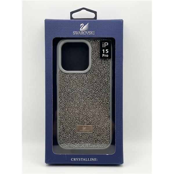 Swarovski Crystalline iPhone 15 Pro Case in Silver with Crystal Detailing