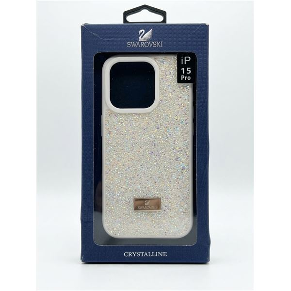 Swarovski Crystalline Phone Case for iPhone 15 Pro White Crystal Accents in Box