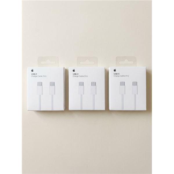 Apple USB-C Charge Cable (1m), Lot of 3, Sealed Boxes