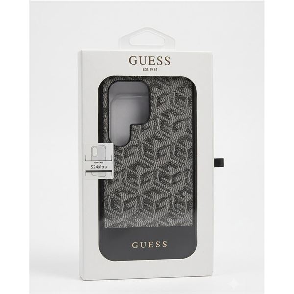 GUESS Geometric Pattern Case for Samsung S24 Ultra in Grey and Black