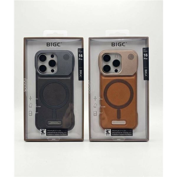 BIGC iPhone 16 Pro Phone Cases Black and Brown Two-Pack MagSafe Compatible