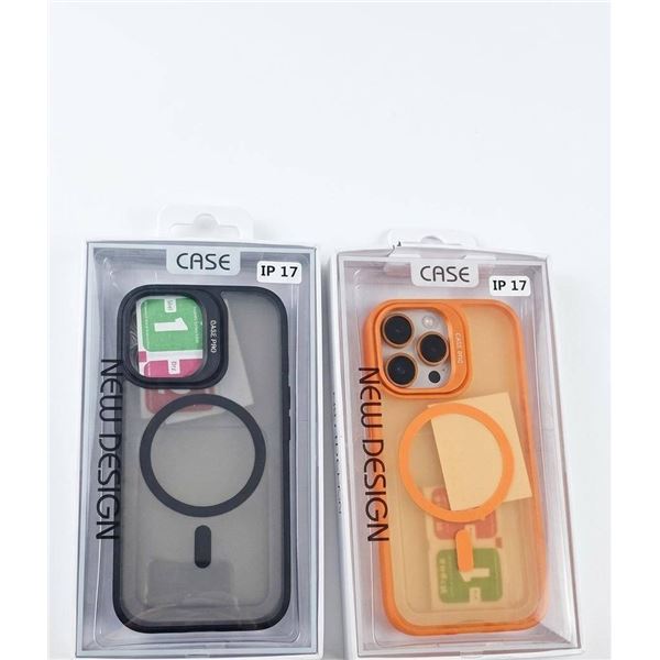 2 New Design IP17 Phone Cases with Card Holder and Ring Stand