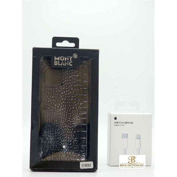 Montblanc iPhone 11 Pro Max Case and USB-C to Lightning Cable (1m) Bundle