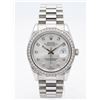 Image 3 : Rolex Oyster Perpetual Datejust Replica Watch, Diamond Hour Markers, Silver Dial