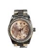Image 2 : Rolex Oyster Perpetual Datejust Replica Watch, Silver Bracelet, Diamond Bezel, Pink Dial