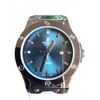 Image 2 : Hublot Style Blue Dial Stainless Steel Replica Quartz Watch with Blue Crocodile Strap