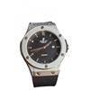 Image 3 : Hublot Geneve Replica Quartz Watch with Black Dial, Date Display, and Rubber Strap