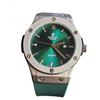 Image 2 : Hublot Genève Replica Quartz Watch with Green Dial and Rubber Strap