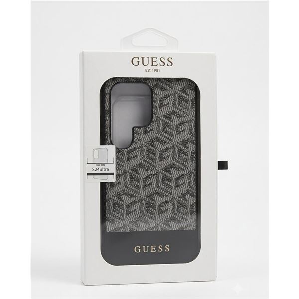 GUESS Geometric Pattern Case for Samsung S24 Ultra in Grey and Black