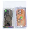Image 1 : Protective Phone Cases for iPhone 16 Pro Black Glitter and Orange New Design