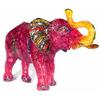 Image 1 : 500ct. Red Ruby & Topaz Elephant Figure Statue (GEM-4901)