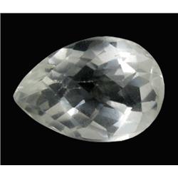 24.39ct Ultimate Flawless Quartz Crystal Gem Pear Checker Cut (GEM-21613)