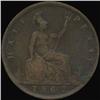 Image 2 : 1862 British Victoria Halfpenny VF (COI-7251)