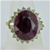 Image 2 : 16.5ct Ruby and Yellow Diamond Ladies 14k Ring (JEW-1427)