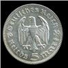 Image 2 : 1936J Nazi Germany 5 Mark Silver Coin AU+ (COI-5662)