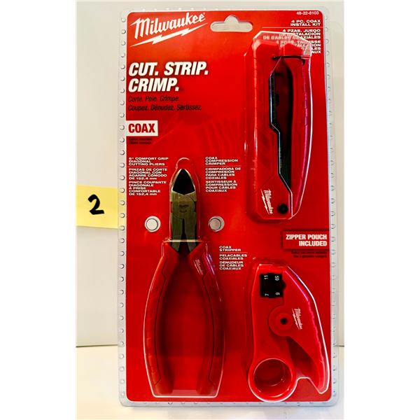 Milwaukee Coax Cable Installation Tool Set with Zipper Pouch (Model 48-22-8103