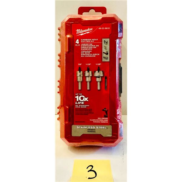 Milwaukee 49-22-8610 One-Piece Carbide Hole Cutter Set (4-Piece