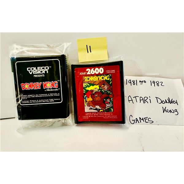 1981 AND 1982 ATARI /NINTENDO GAMES DONKEY KONG