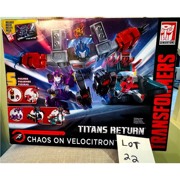 Transformers Titans Return Chaos on Velocitron 5-Figure Box Set Exclusive New