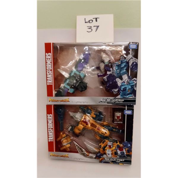 Takara Tomy Transformers Legends box sets stacked together