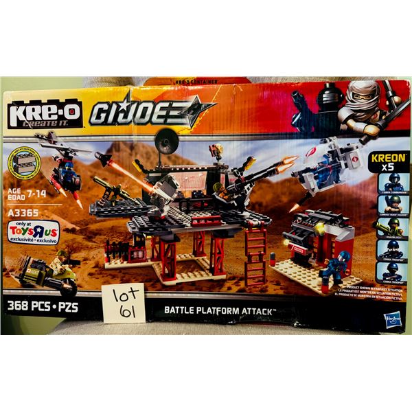 KRE-O GI Joe Battle Platform Attack Set A3365 Toys R Us Exclusive 368 Pcs New
