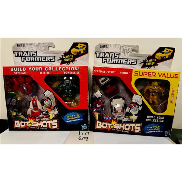 Transformers Bot Shots 3-Pack Lot Skyquake Jetfire Sentinel Prime Bumblebee New