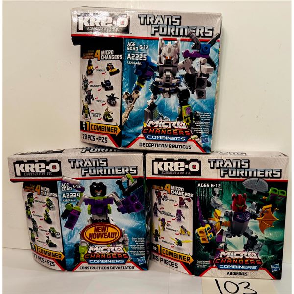 KRE-O Transformers Micro Changers Combiners Bruticus Devastator Abominus New