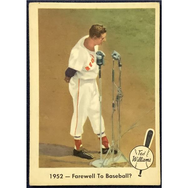 1959 FLEER TED WILLIAMS - BASEBALL FAREWELL