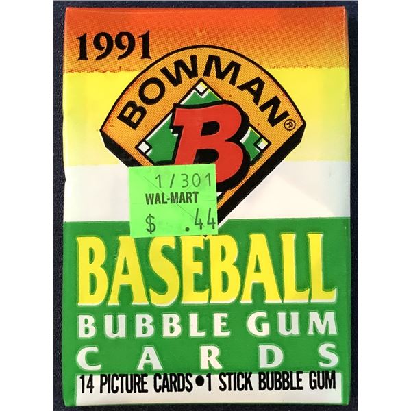 1991 BOWMAN BASEBALL CELLO PACK