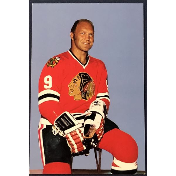 1970-71 CHICAGO BLACKHAWKS POST CARD - BOBBY HULL (HOF)