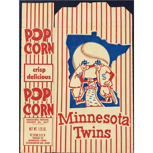 1970's MINNESOTA TWINS POPCORN BOX