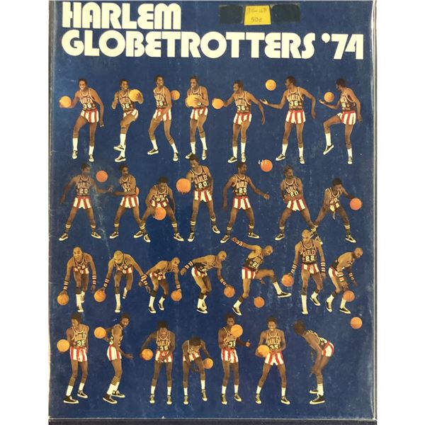 1974 HARLEM GLOBETROTTERS GAME PROGRAM