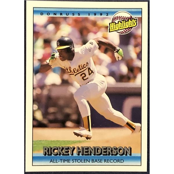 1992 DONRUSS BASEBALL RICKEY HENDERSON (HOF)