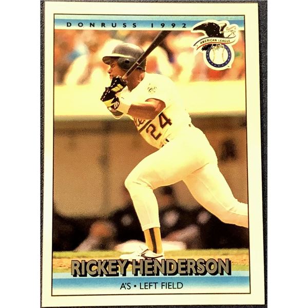 1992 DONRUSS RICKEY HENDERSON (HOF)