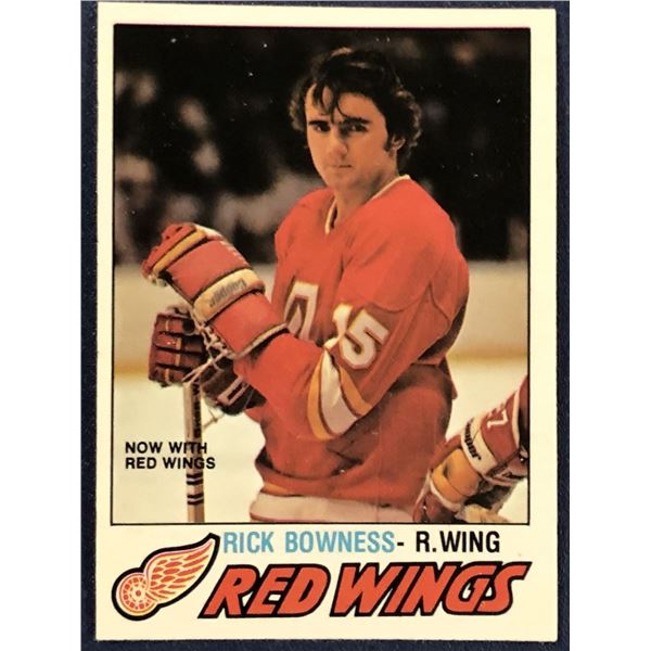 1977-78 O-PEE-CHEE NHL RICK BOWNESS ROOKIE CARD