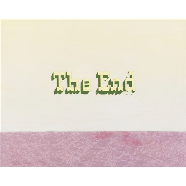 An Original Walter Lantz "The End" Title Card and Background.