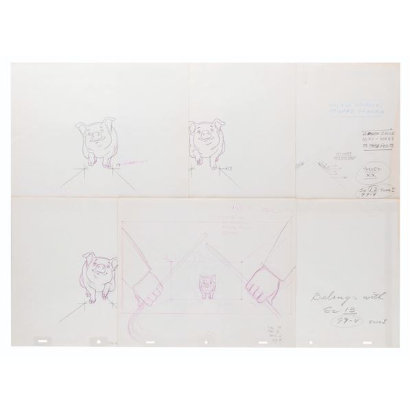 A Collection of "Charlotte's Web" Production Drawings.