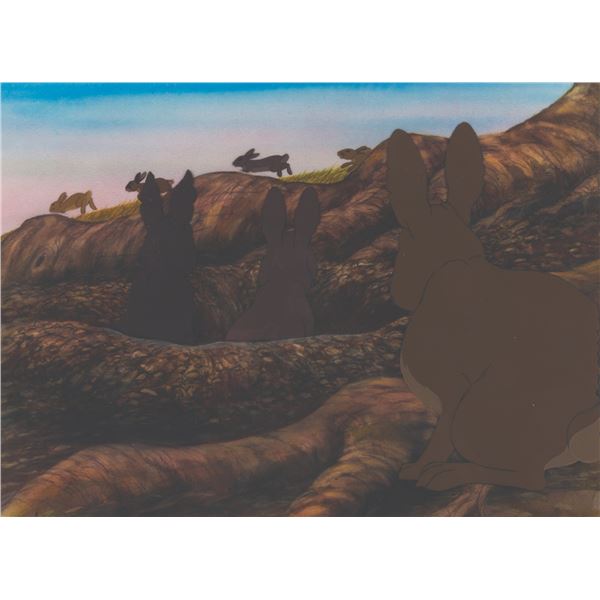 A "Watership Down" Original Production Cel and Background.