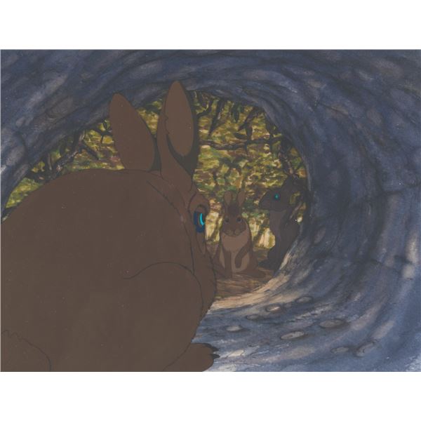 "Watership Down" Original Production Cels and Matching Background.