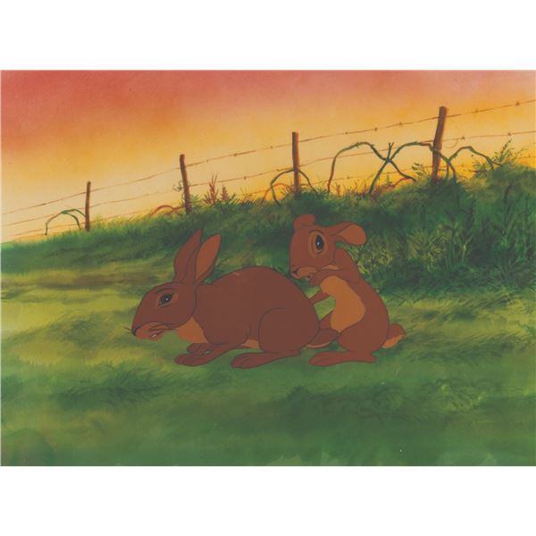 "Watership Down" Production Cels and Production Background.