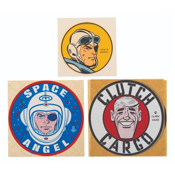 A Set of "Clutch Cargo" and "Space Angel" Stickers.