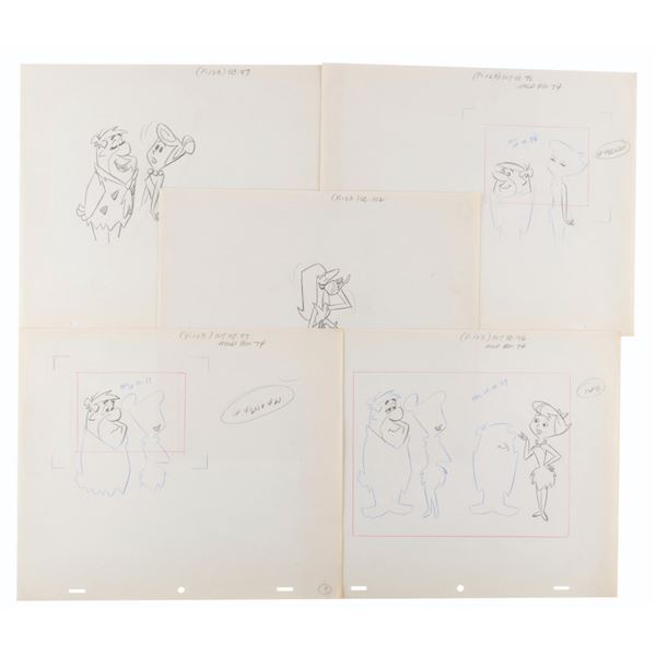 A Set of "The Flintstones" Layout Drawings.