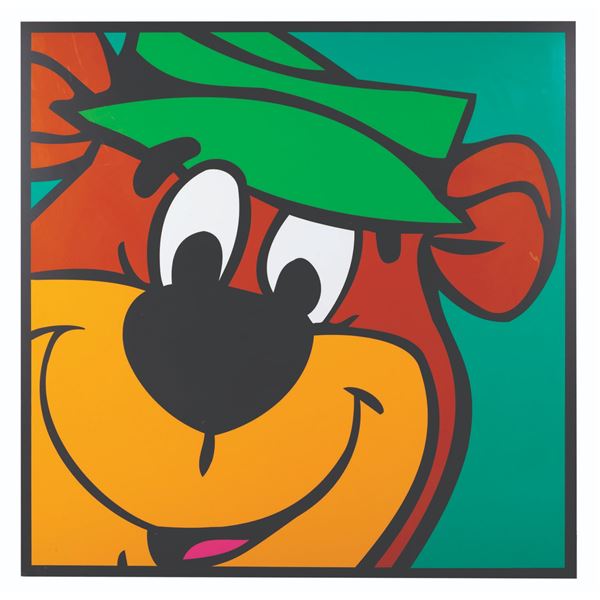 An Oversized Yogi Bear Pop Art Wall Display.