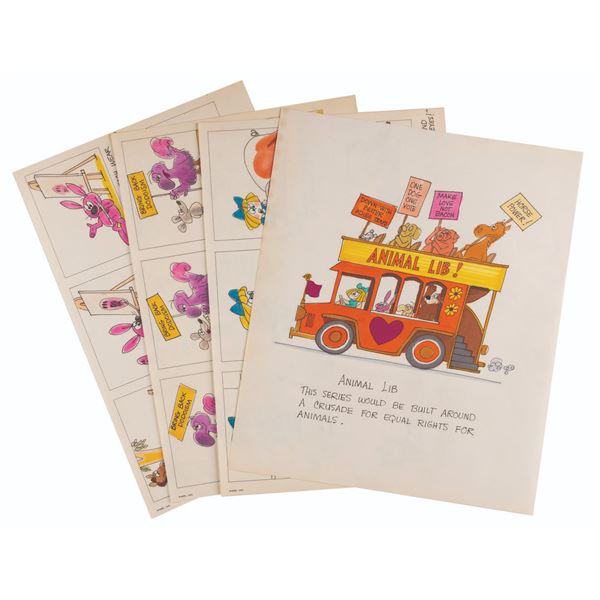 A Jay Ward "Animal Lib!" Storyboard Collection.