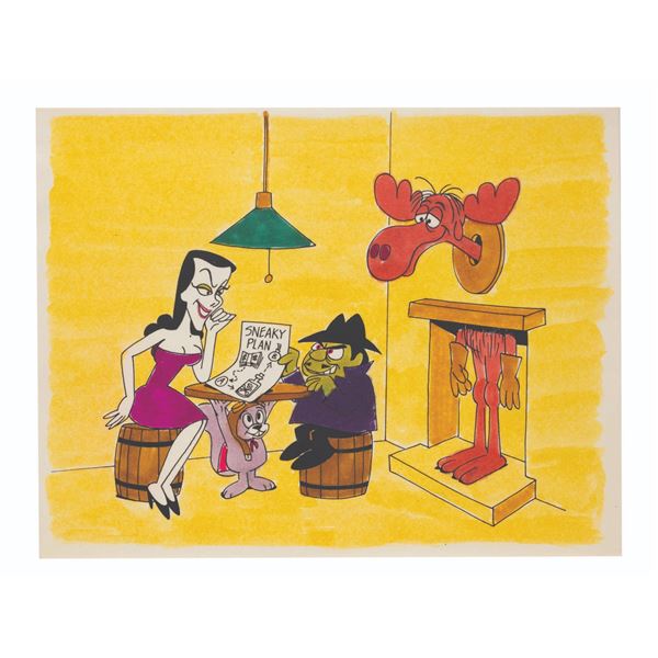 A Rocky and Bullwinkle Limited Edition Cel #4 Original Color Guide.