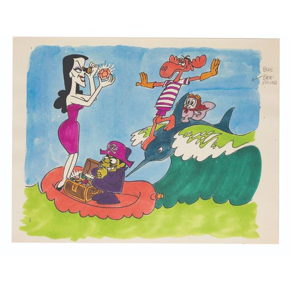 A Rocky and Bullwinkle Limited Edition Cel #15 Original Color Guide.