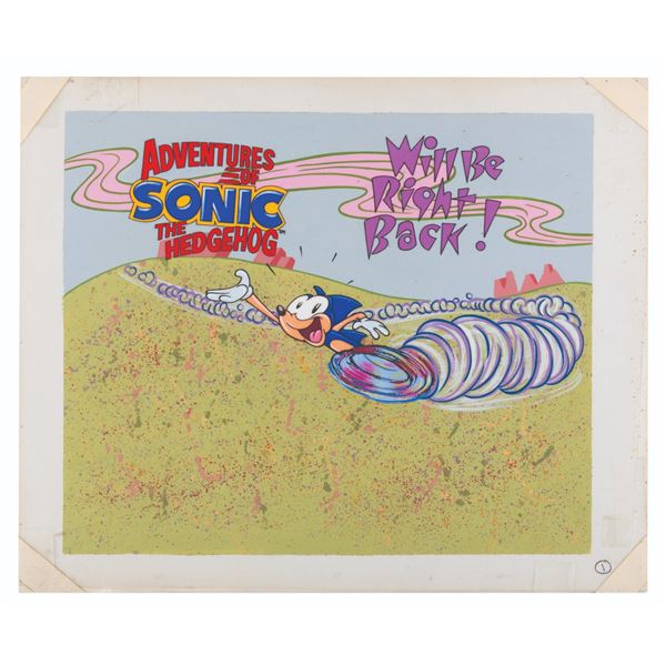 An "Adventures of Sonic the Hedgehog" Production Cel & Background.